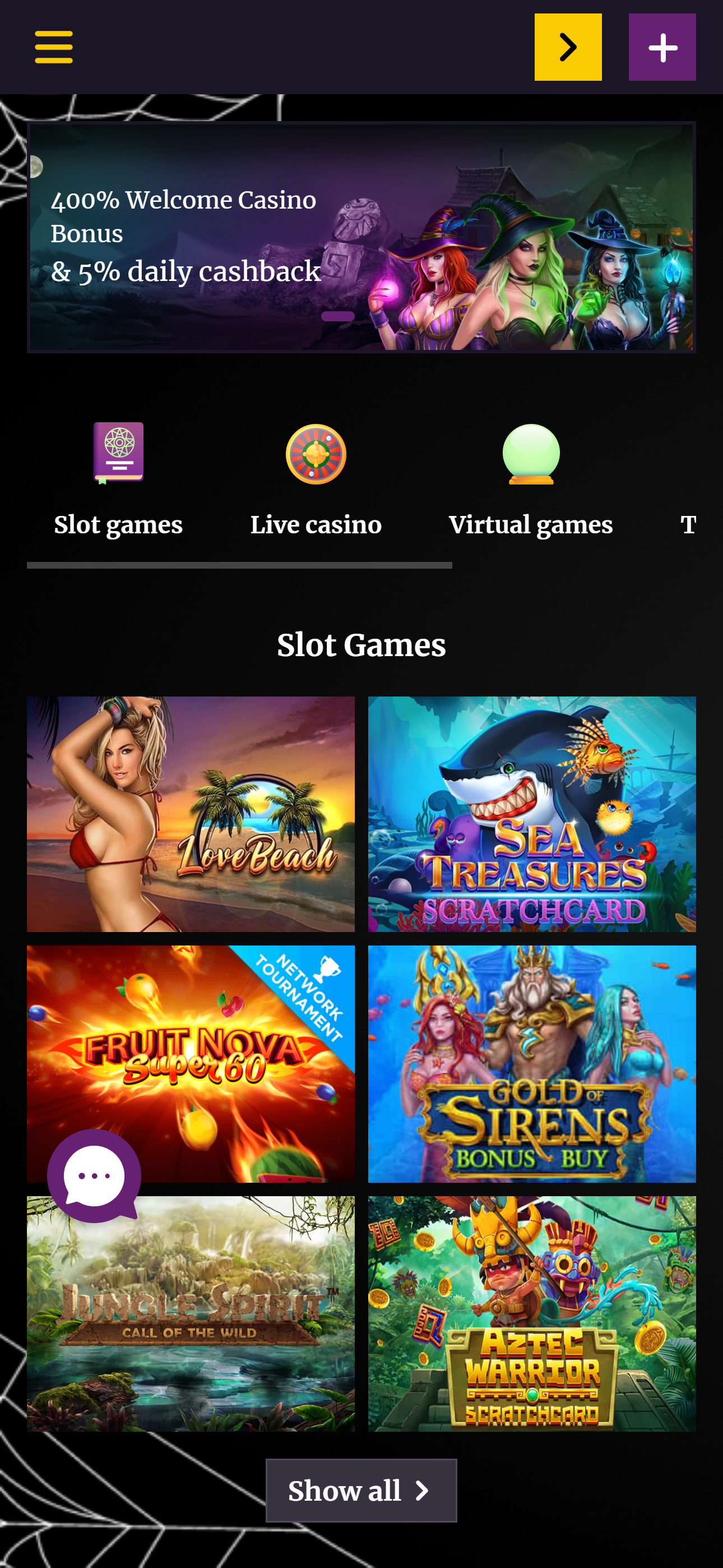 Black Magic Casino — mobiel